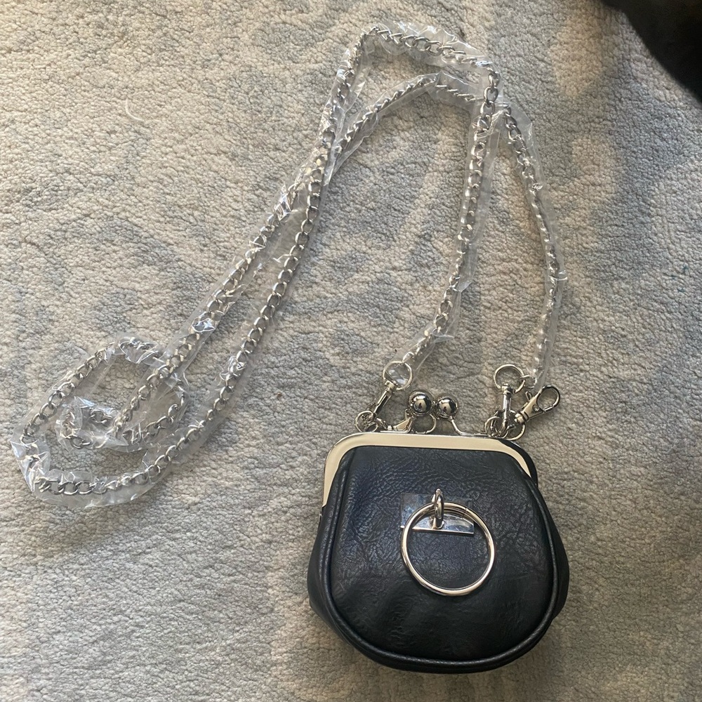 FOXBLOOD mini crossbody coin purse gothic